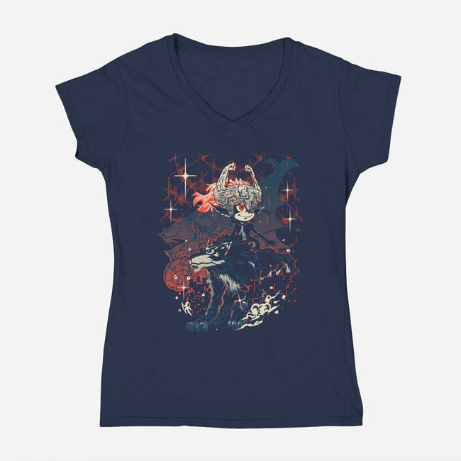 Towards The Light-Womens-V-Neck-Tee-Estudio Horta