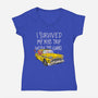 Spider Perks-Womens-V-Neck-Tee-alfbocreative