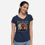 Hide And Seek Anti Social Club-Womens-V-Neck-Tee-glitchygorilla