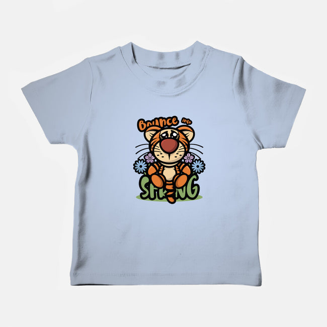 Bounce Into Spring-Baby-Basic-Tee-jrberger