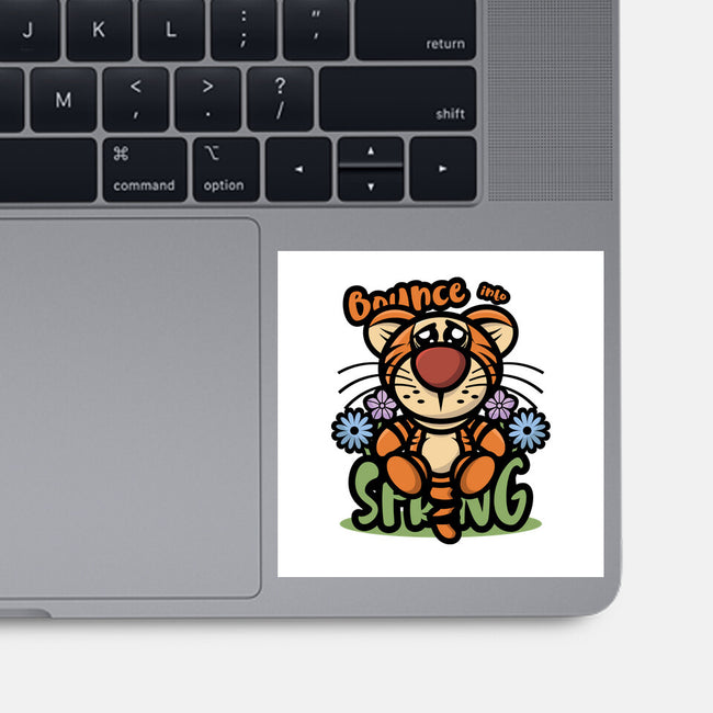 Bounce Into Spring-None-Glossy-Sticker-jrberger