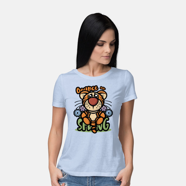 Bounce Into Spring-Womens-Basic-Tee-jrberger