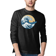 Great Wave Great Beast-Mens-Long Sleeved-Tee-SeamusAran