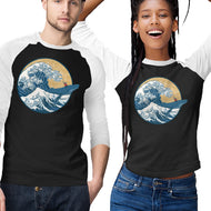 Great Wave Great Beast-Unisex-Baseball-Tee-SeamusAran