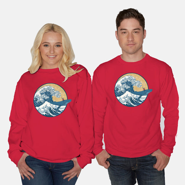 Great Wave Great Beast-Unisex-Crew Neck-Sweatshirt-SeamusAran
