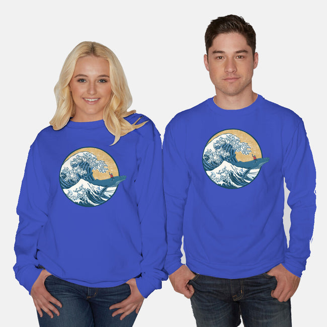 Great Wave Great Beast-Unisex-Crew Neck-Sweatshirt-SeamusAran