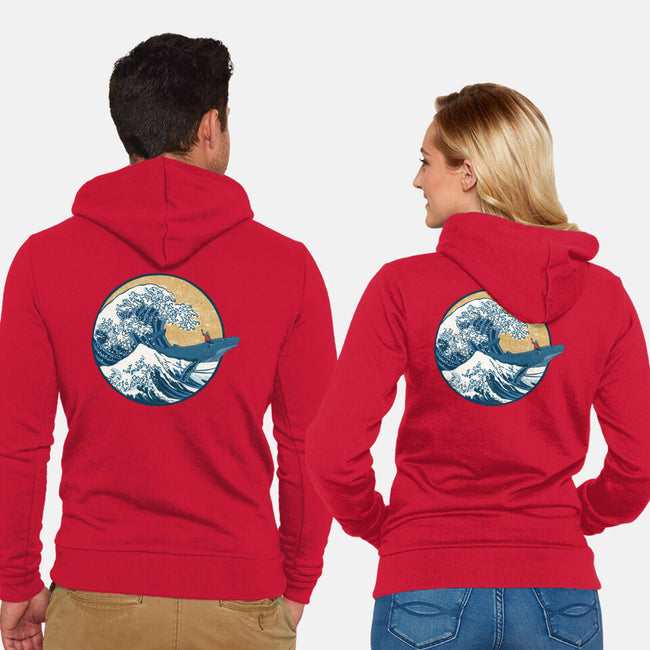 Great Wave Great Beast-Unisex-Zip-Up-Sweatshirt-SeamusAran
