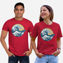 Great Wave Great Beast-Unisex-Basic-Tee-SeamusAran