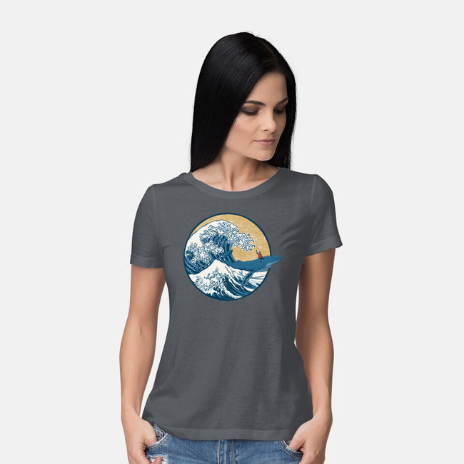 Great Wave Great Beast-Womens-Basic-Tee-SeamusAran