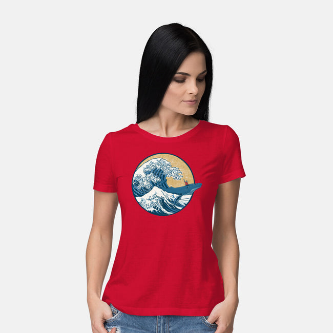 Great Wave Great Beast-Womens-Basic-Tee-SeamusAran