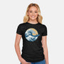 Great Wave Great Beast-Womens-Fitted-Tee-SeamusAran