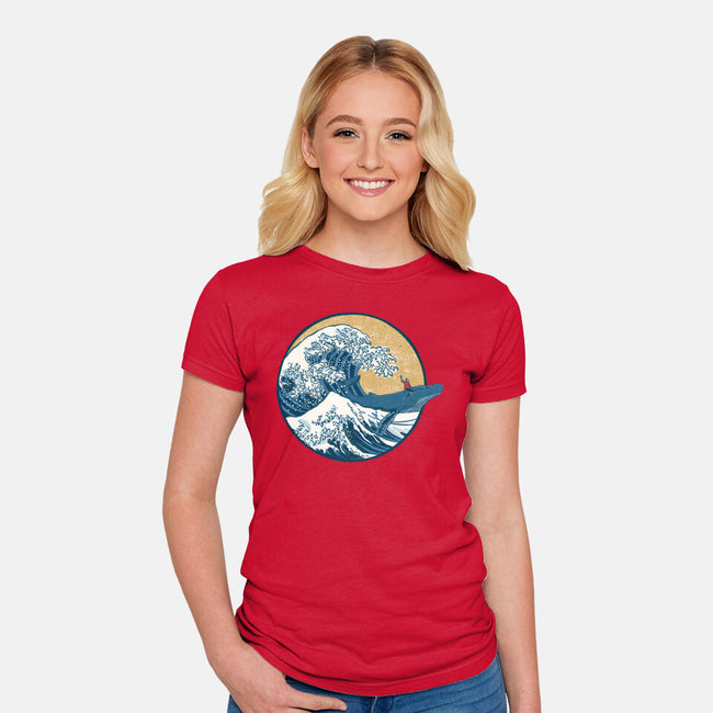 Great Wave Great Beast-Womens-Fitted-Tee-SeamusAran