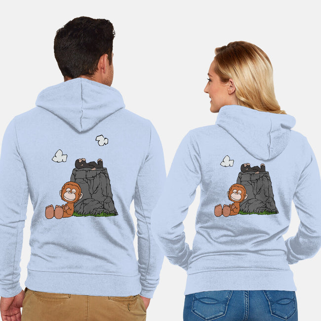 Sleeping Punch Kun-Unisex-Zip-Up-Sweatshirt-joerawks