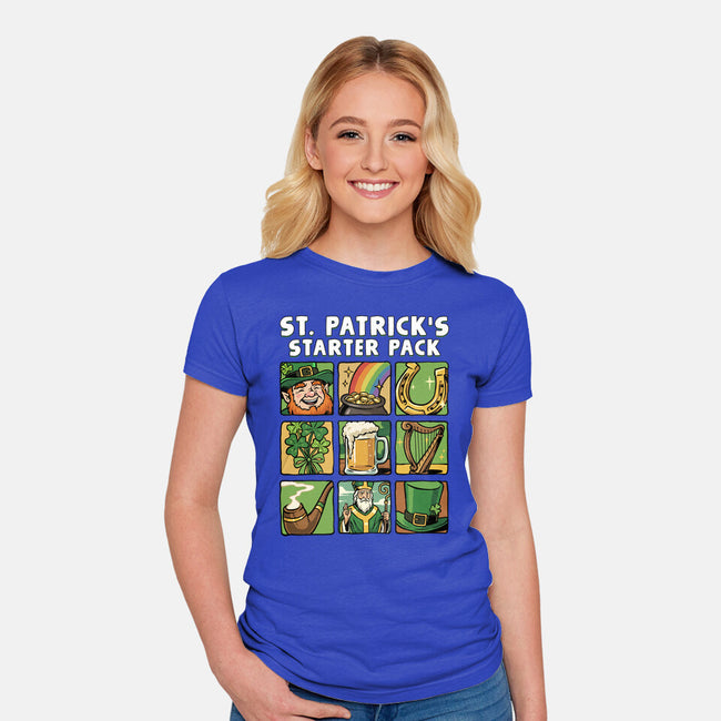 St. Patrick's Starter Pack-Womens-Fitted-Tee-GoshWow