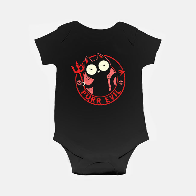 Purr Evil Cat-Baby-Basic-Onesie-BridgeWalker