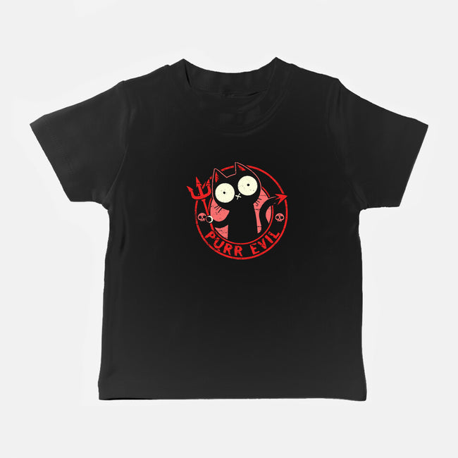 Purr Evil Cat-Baby-Basic-Tee-BridgeWalker