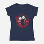 Purr Evil Cat-Womens-V-Neck-Tee-BridgeWalker