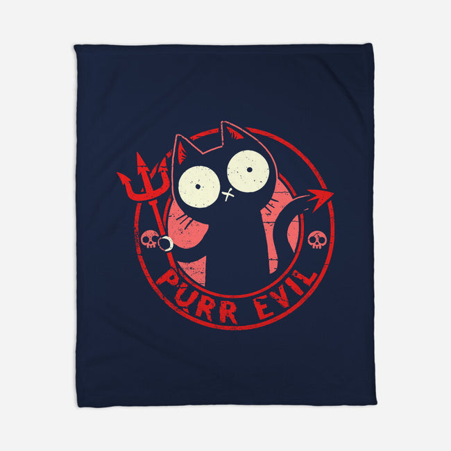 Purr Evil Cat-None-Fleece-Blanket-BridgeWalker