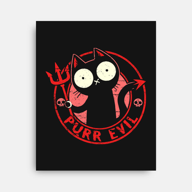 Purr Evil Cat-None-Stretched-Canvas-BridgeWalker