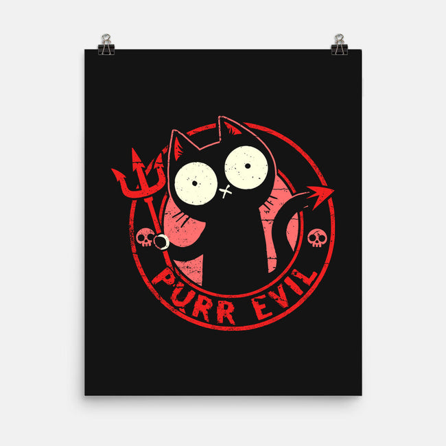 Purr Evil Cat-None-Matte-Poster-BridgeWalker