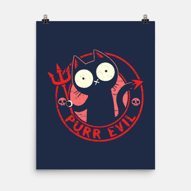 Purr Evil Cat-None-Matte-Poster-BridgeWalker
