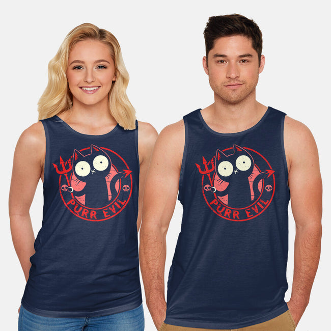Purr Evil Cat-Unisex-Basic-Tank-BridgeWalker
