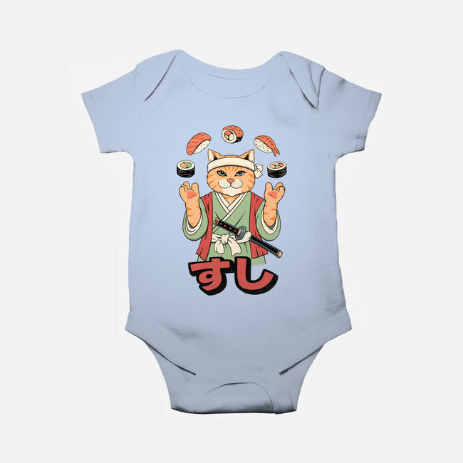 Juggling Sushi-Baby-Basic-Onesie-alfbocreative