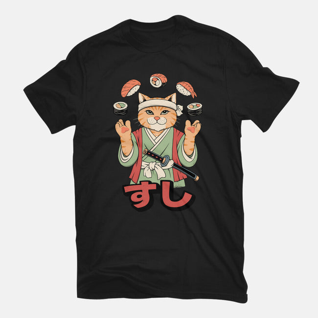 Juggling Sushi-Unisex-Basic-Tee-alfbocreative