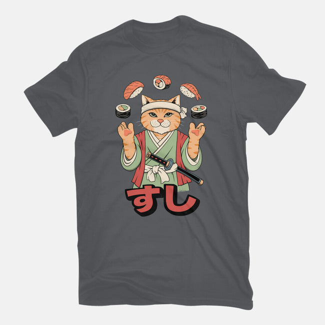 Juggling Sushi-Unisex-Basic-Tee-alfbocreative