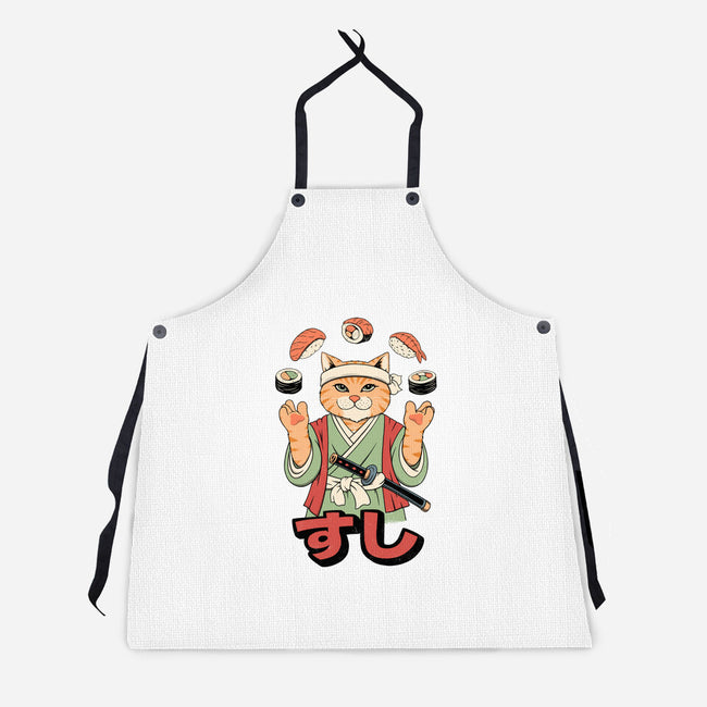 Juggling Sushi-Unisex-Kitchen-Apron-alfbocreative