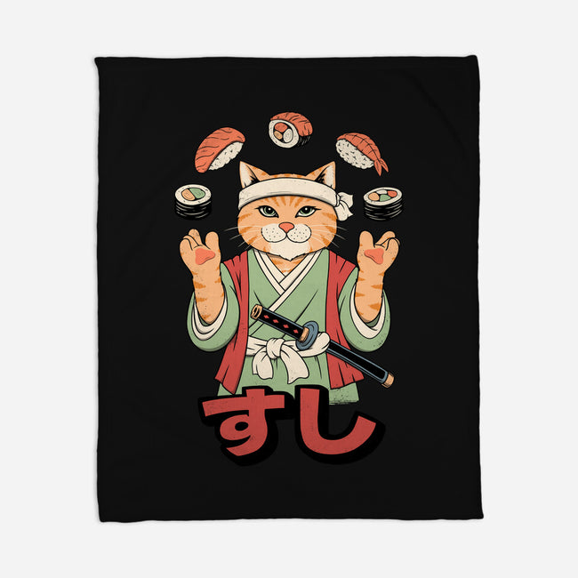 Juggling Sushi-None-Fleece-Blanket-alfbocreative