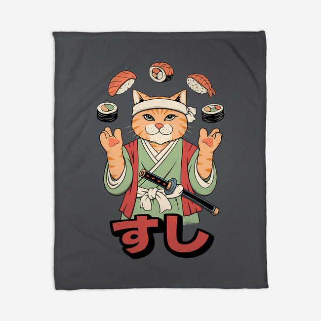 Juggling Sushi-None-Fleece-Blanket-alfbocreative