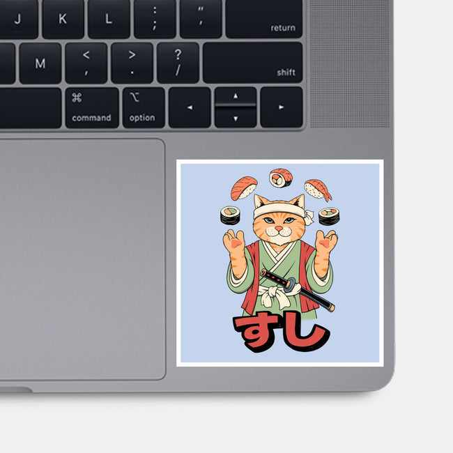 Juggling Sushi-None-Glossy-Sticker-alfbocreative