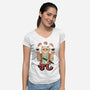 Juggling Sushi-Womens-V-Neck-Tee-alfbocreative