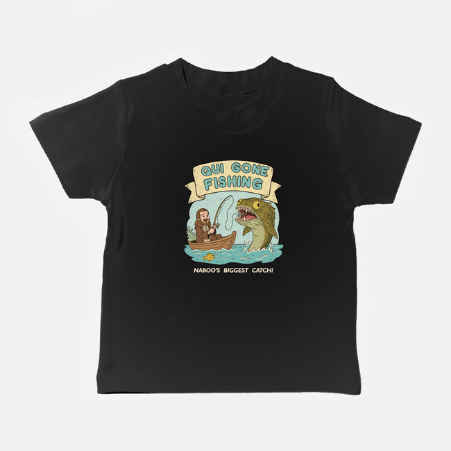 Qui Gone Fishing-Baby-Basic-Tee-milasneeze