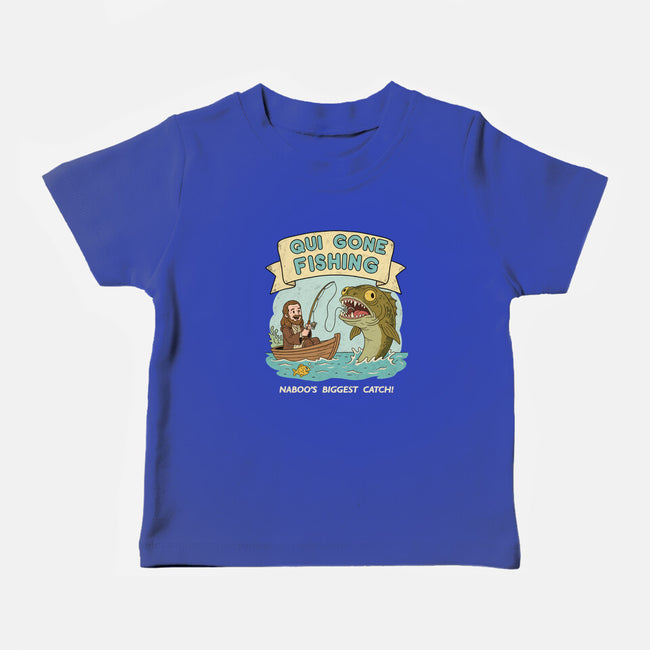 Qui Gone Fishing-Baby-Basic-Tee-milasneeze