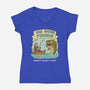 Qui Gone Fishing-Womens-V-Neck-Tee-milasneeze