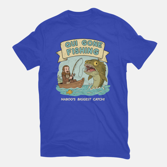 Qui Gone Fishing-Womens-Fitted-Tee-milasneeze