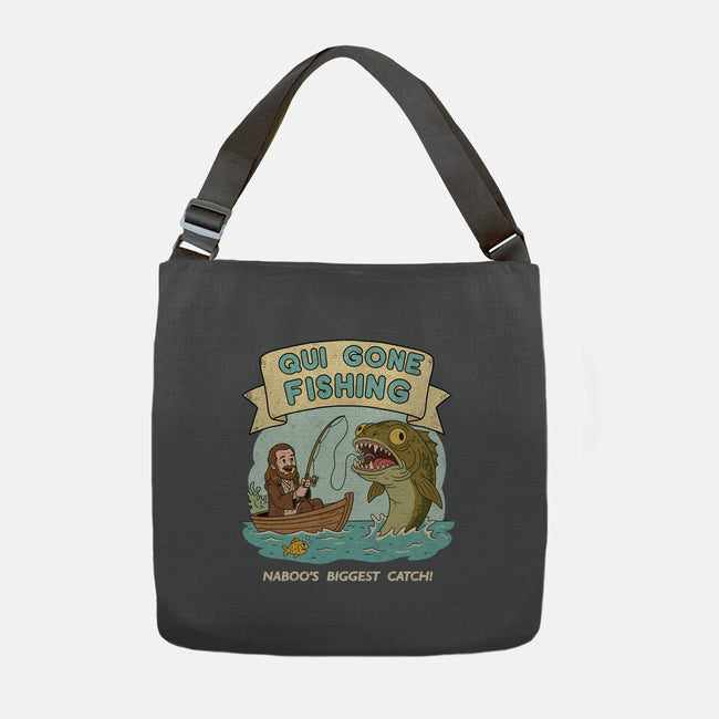Qui Gone Fishing-None-Adjustable Tote-Bag-milasneeze