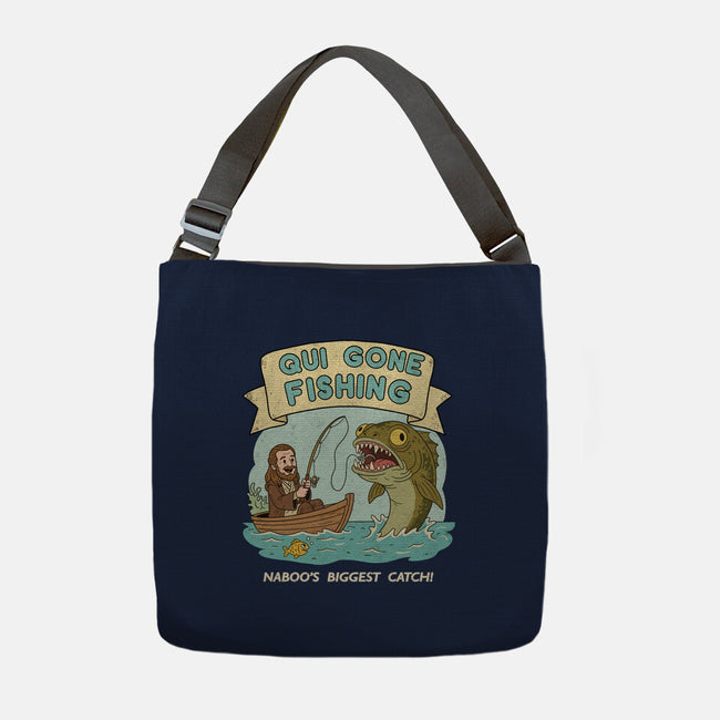 Qui Gone Fishing-None-Adjustable Tote-Bag-milasneeze