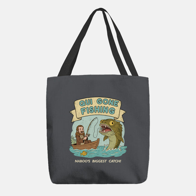 Qui Gone Fishing-None-Basic Tote-Bag-milasneeze