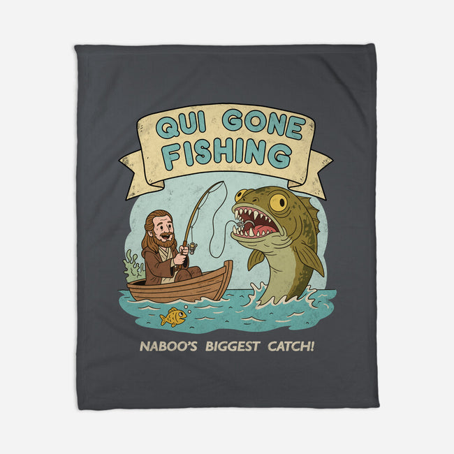 Qui Gone Fishing-None-Fleece-Blanket-milasneeze