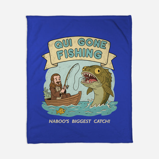 Qui Gone Fishing-None-Fleece-Blanket-milasneeze