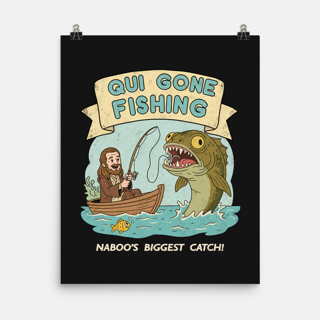 Qui Gone Fishing-None-Matte-Poster-milasneeze