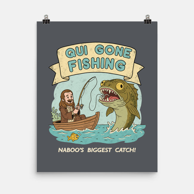 Qui Gone Fishing-None-Matte-Poster-milasneeze