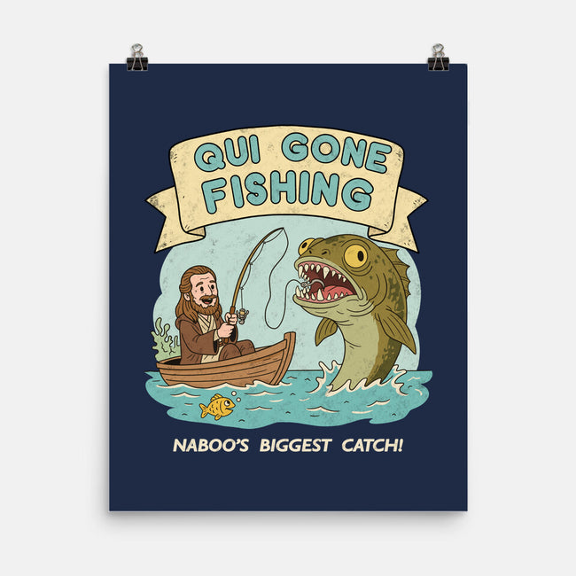 Qui Gone Fishing-None-Matte-Poster-milasneeze