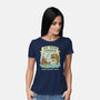 Qui Gone Fishing-Womens-Basic-Tee-milasneeze