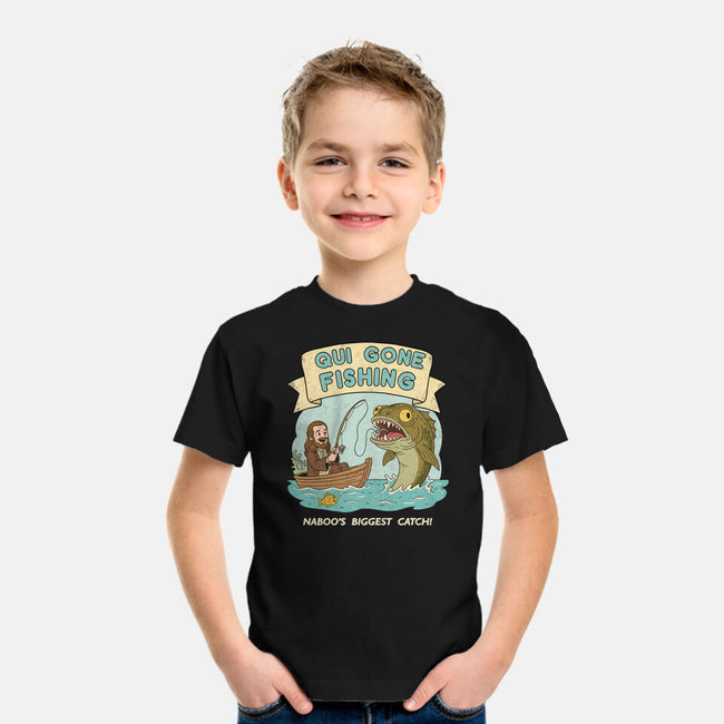 Qui Gone Fishing-Youth-Basic-Tee-milasneeze