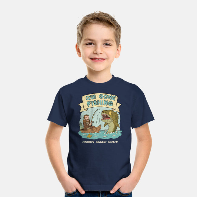 Qui Gone Fishing-Youth-Basic-Tee-milasneeze