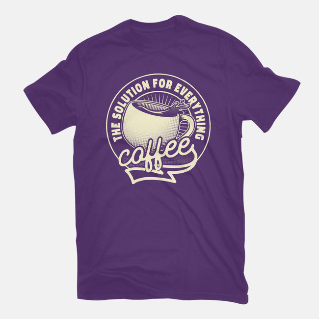 Coffee The Solution For Everything-Womens-Basic-Tee-tobefonseca